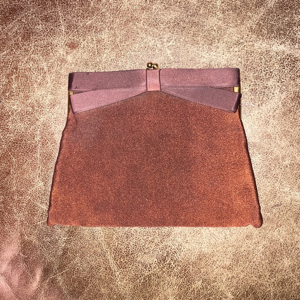 Chic Brown Clutch with Gold Accents